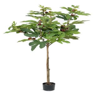 Figuier tige factice avec fruits H 150 cm D 85 cm en pot