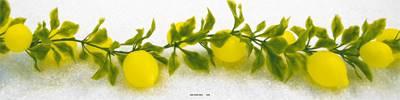 Guirlande de 20 citrons factices L 2 m plastique soufflé