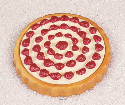 Gâteau à la fraise factice D 23 cm plastique soufflé