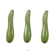 Courgettes vertes factices x3 L 180x40 mm plastique soufflé