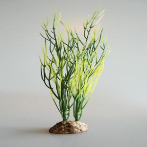 Sagittaria artificielle Vert-Jaune lestee H 25 cm environ pour aquarium et vivarium PROMO