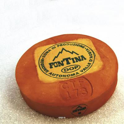 Fontina Fromage Italien factice D 360x60 mm plastique soufflé