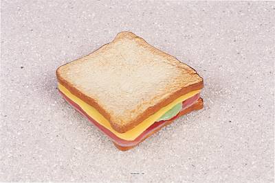 Sandwich club factice D 125 mm plastique soufflé