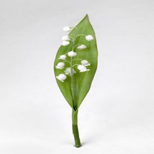 Muguet factice 1 brin avec feuillage H 21 cm magnifique