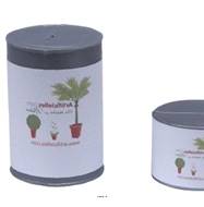 Lot de 2 boites de conserves factices, H 10-5 cm, D 7 cm